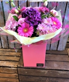 Florist selection pink & purple Handtied Bouquet